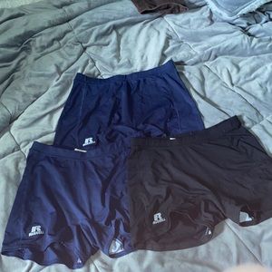 •THREE pack of volleyball shorts•